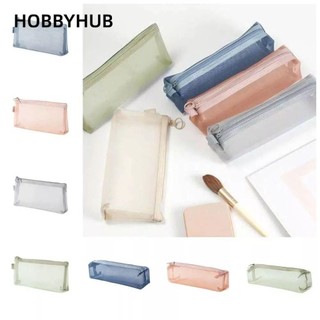 HOBBYHUB Túi đựng mỹ phẩm lưới HOBBYHUB, Ví đựng tiền xu di động trong suốt, Túi đựng cọ mỹ phẩm lưới đa chức năng dung tích lớn
