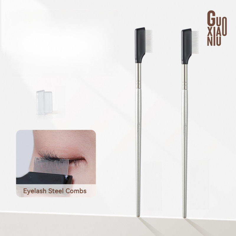 GUOXIAONIU Cọ Trang Điểm Lông Mi Lược Thép Cọ Lông Mi Cọ Lông Mày Cọ Trang Điểm