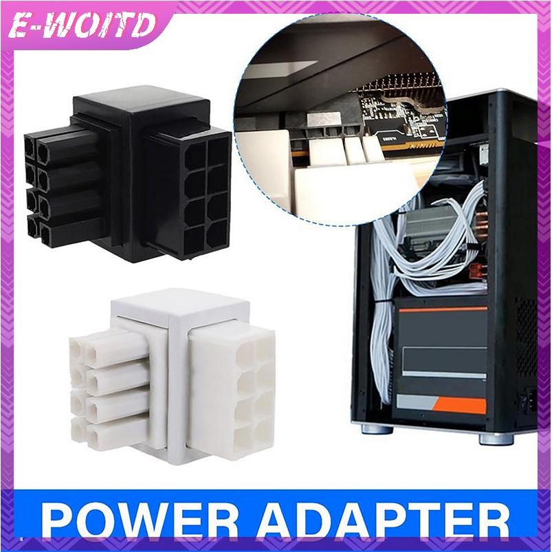 E-WOITD ATX 8Pin Nữ 90 Độ Góc Đến 8 Pin Nam Bộ Chuyển Đổi Nguồn GPU Trợ Lực Lái Kết Nối Cho Đồ Họa C