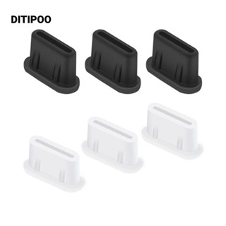  DITIPOO 20 phích cắm bụi phích cắm cổng pin silicon TypeC bền bỉ Đa năng Đen trắng Sử dụng rộng rãi Bảo vệ chống ẩm cho điện thoại DJI Mini 3 RC   RC-N1 