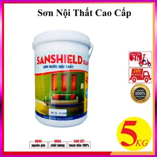 Sơn nước cao cấp thùng 5kg đủ màu giá rẻ trang trí phòng decor phòng ngủ thay giấy dán tường
