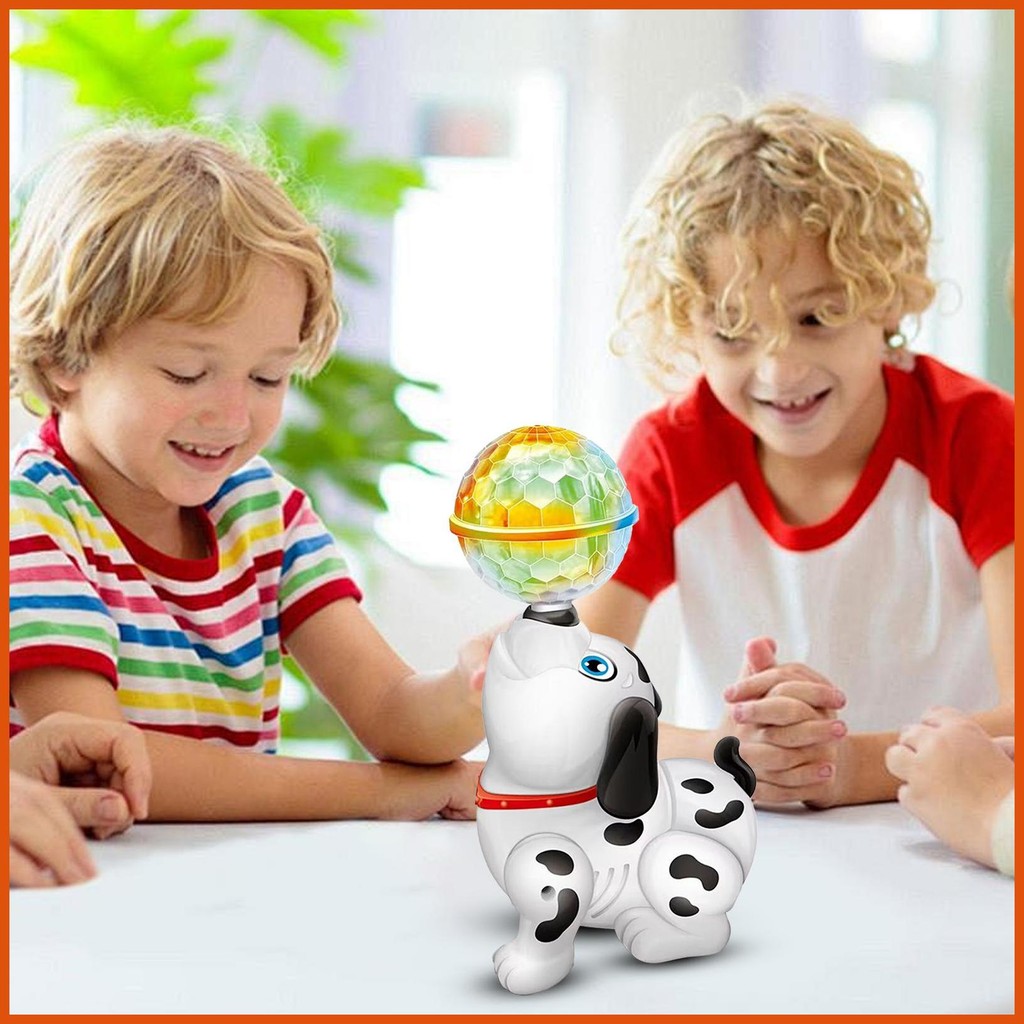 Stunt Dog Music & Light Stunt Pet Dog Heading The Ball With Music & Light For Girls Rotating Stunt D