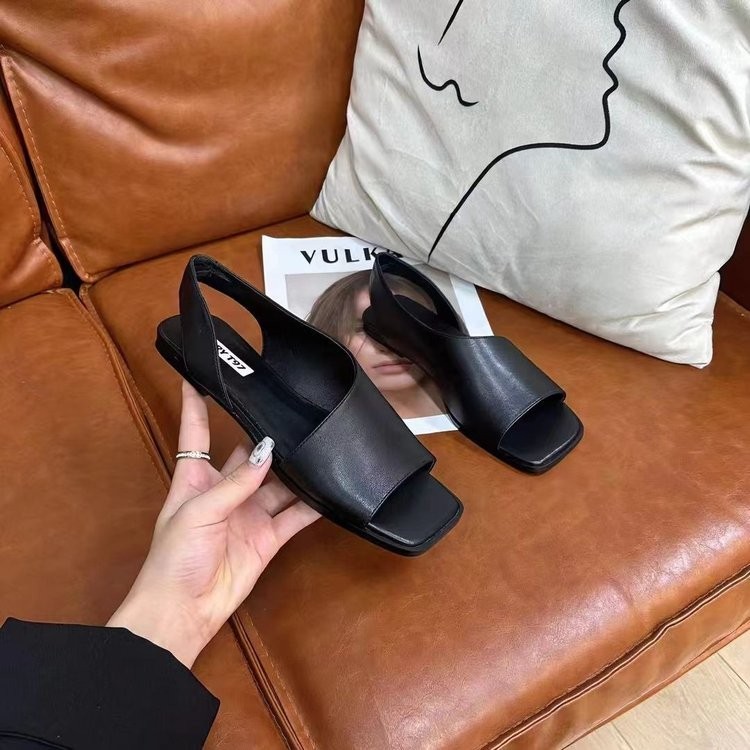 Giày sandal đế phẳng miệng cá thời trang nữ