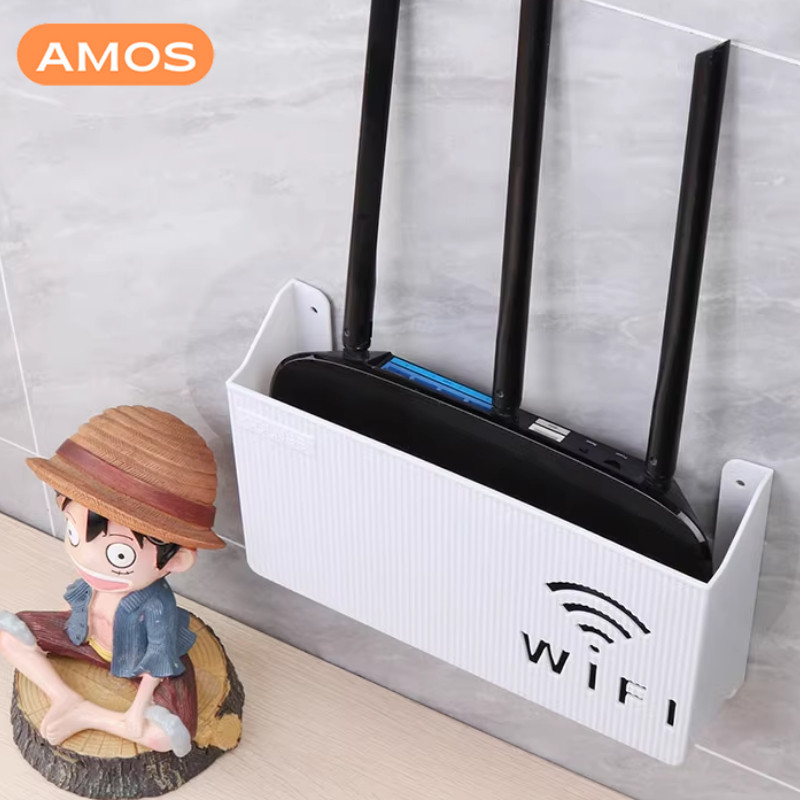 Kệ wifi treo tường, Kệ wifi đặt modem, đầu kỹ thuật số, ổ cắm điện, chất liệu nhựa ABS