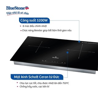 ] Bếp Âm Từ Đôi Bluestone ICB-6835 (5200W)