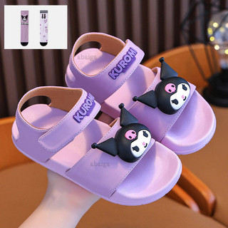 Kuromi Sandal Cho Trẻ Em Bé Gái Sanrio Anime Hoạt Hình Giày Bé Gái Giai Điệu HelloKitty Sandal Chống Trơn Trượt Ngoài Trời