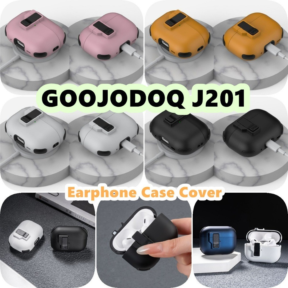 Dành Cho GOOJODOQ J201 Vỏ Silicon Mềm Màu Cơ Khí Lò Xo Tai Nghe Vỏ