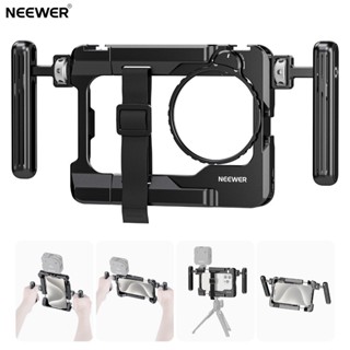 Máy quay Video điện thoại thông minh đa năng NEEWER PA017 có tay cầm, Bộ chuyển đổi bộ lọc 67mm, Giày chống rơi lạnh cho DJI Mic