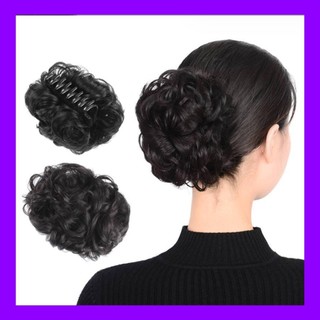Búi kẹp ngoặm xoăn tóc giả cao cấp - búi kẹp xoăn