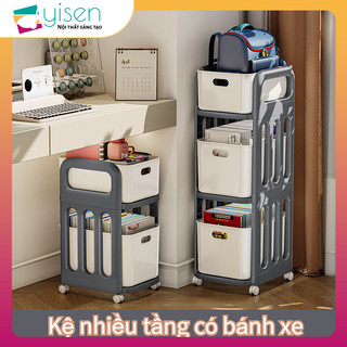 Kệ đựng đồ đa năng 3 tầng,giá để đồ xe đẩy di động dưới bàn,kệ đựng đồ đa năng