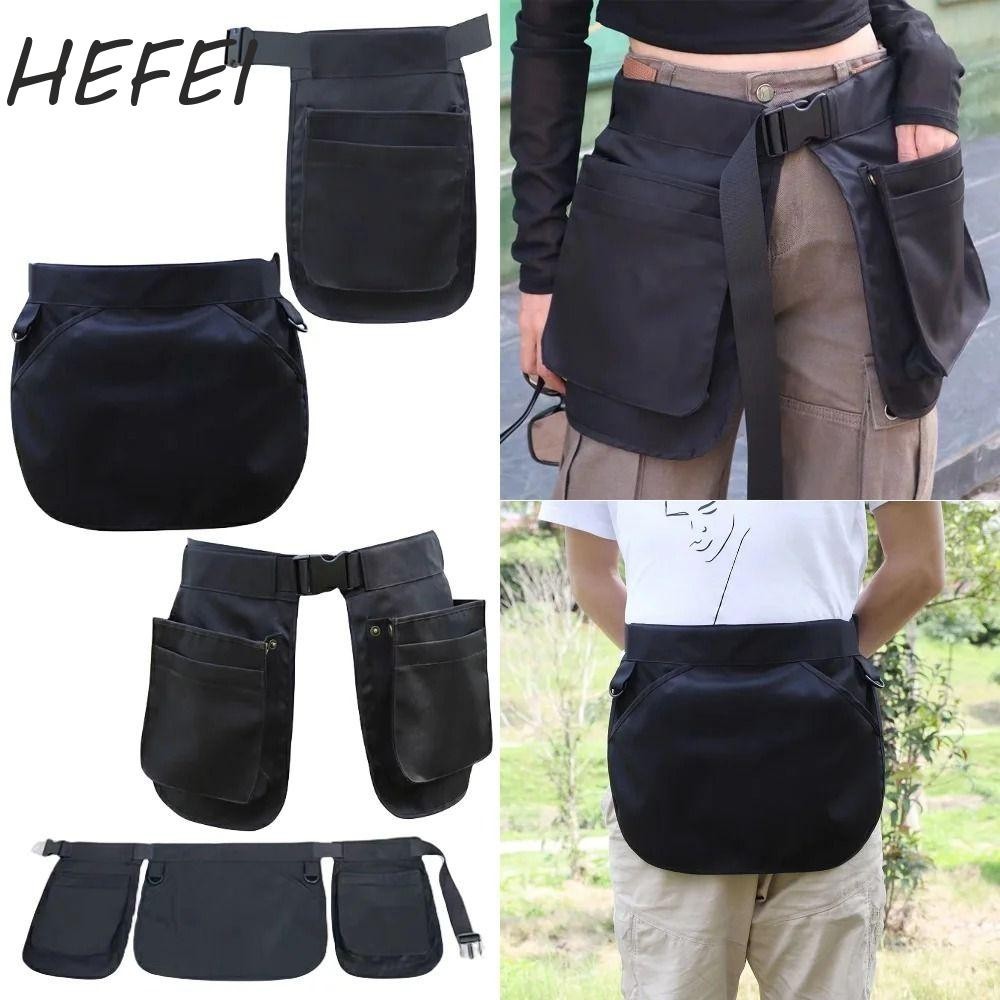 Gói thắt lưng, Túi thắt lưng tạp dề đa chức năng, Màu đen bền bỉ có thể điều chỉnh dung tích lớn Gói Fanny leo núi