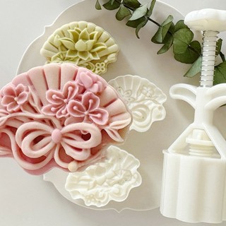 Ivy Quạt Hoa Bánh Trung Thu Khuôn Tết Trung Thu Máy Làm Bánh Trung Thu Bánh Trung Thu Tem Cookie