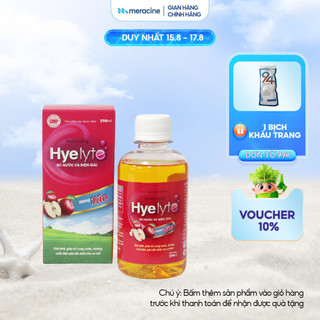 Nước uống bù nước và điện giải Hyelyte hương táo bổ sung nước giải khát cho cơ thể chai 250ml