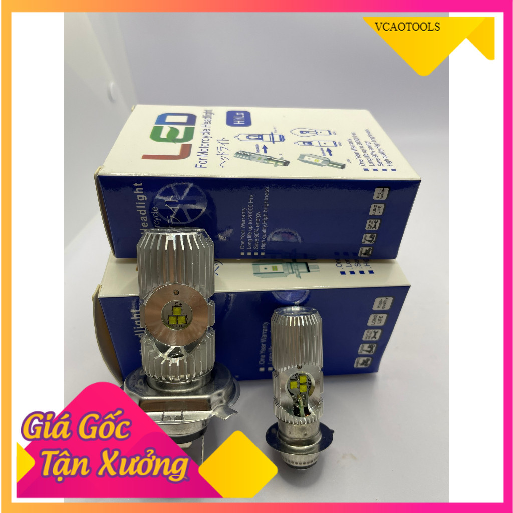 Bóng Led Bi Cầu M5 Và H4 VCAOTOOLS bao nét bao sáng