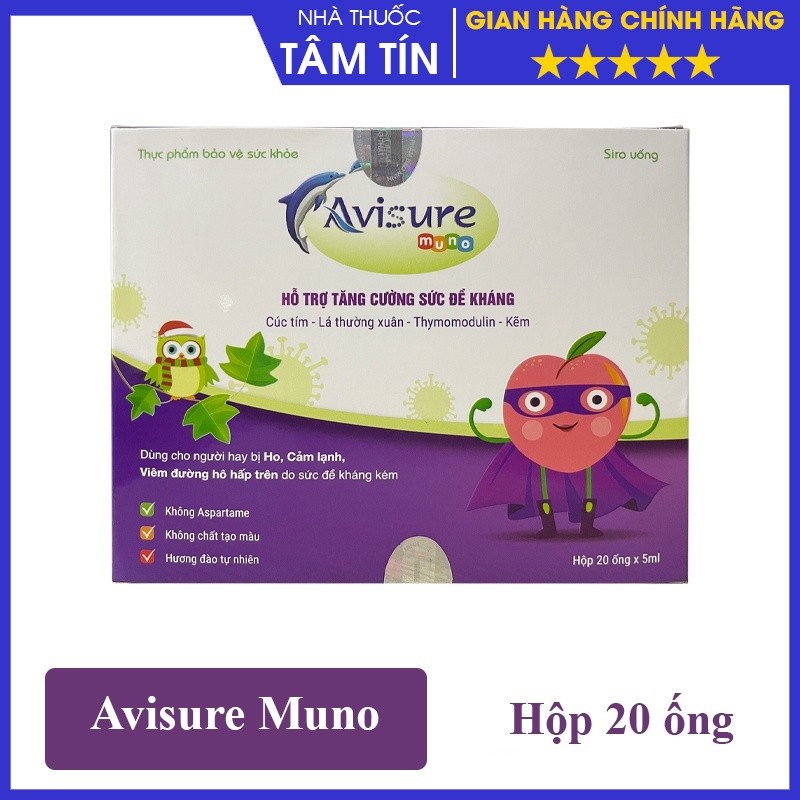 [CHÍNH HÃNG ] Avisure Muno - Thymodulin tăng sức đề kháng tự nhiên cho bé hộp 20 ống tiện dùng