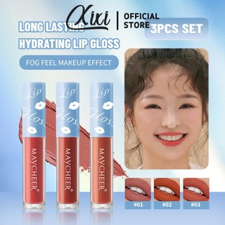  Bộ Son Bóng MAYCHEER Son Môi Chống Thấm Nước Lâu Dài Cả Ngày Không Khô Nhẹ Tự Nhiên Nhìn Trắng Và Bền Son Tint