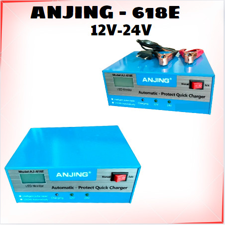NẠP Sạc Acquy Khu sunfat ANJING -12V/24V-200A. SẠc ăc quy tự động ngắt 618E .