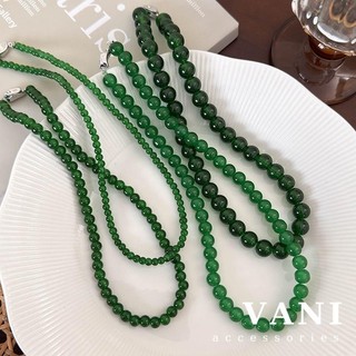 TS1176 - Vòng Ngọc Màu Xanh Lá Vòng Cổ Đá Xanh Lá - Vani Store