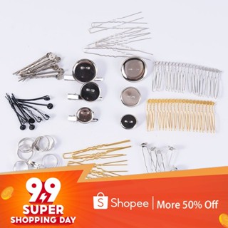 Bộ Kẹp Tóc Handmade DIY Phụ Kiện Tóc Chất Liệu Kẹp Tóc Hình Chữ U Lược Tóc Chân Trâm Cài Phụ Kiện