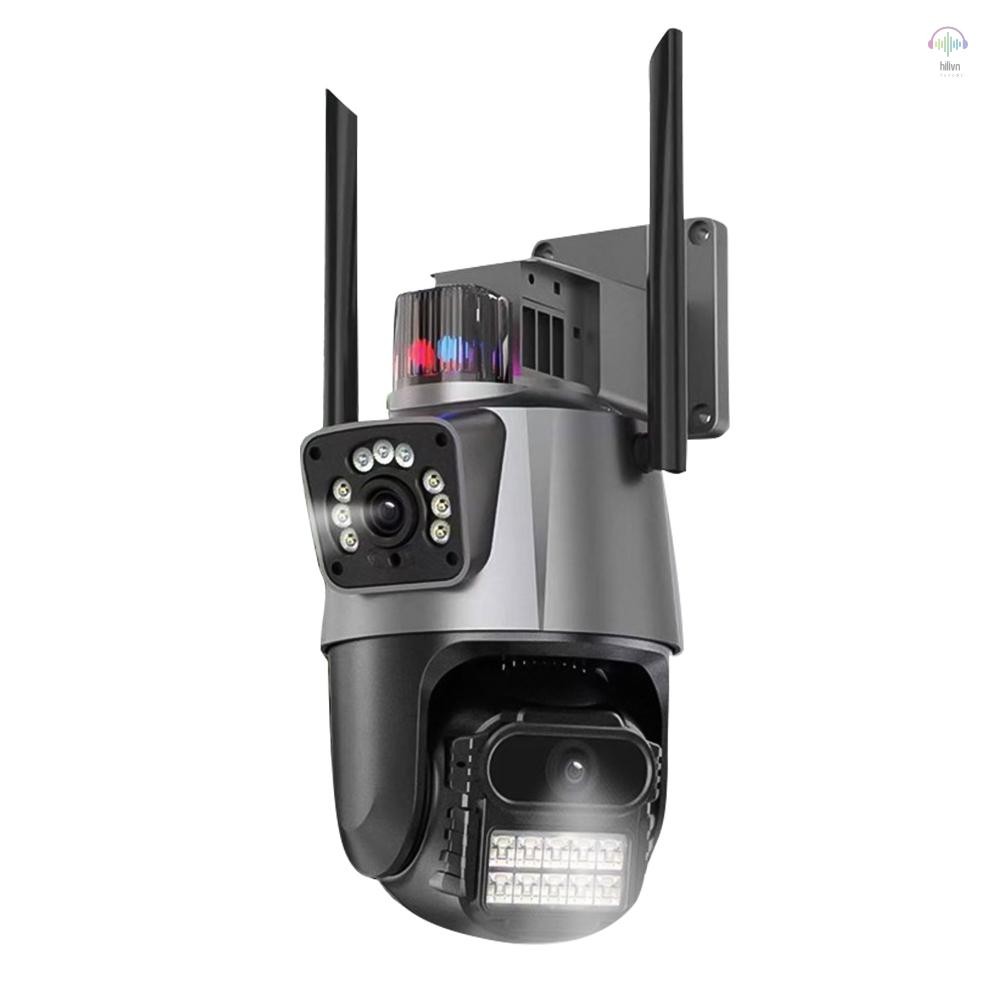 Camera giám sát không dây 2MP + 2MP Camera gắn tường kép Camera WiFi thông minh màu chống nước Tầm n