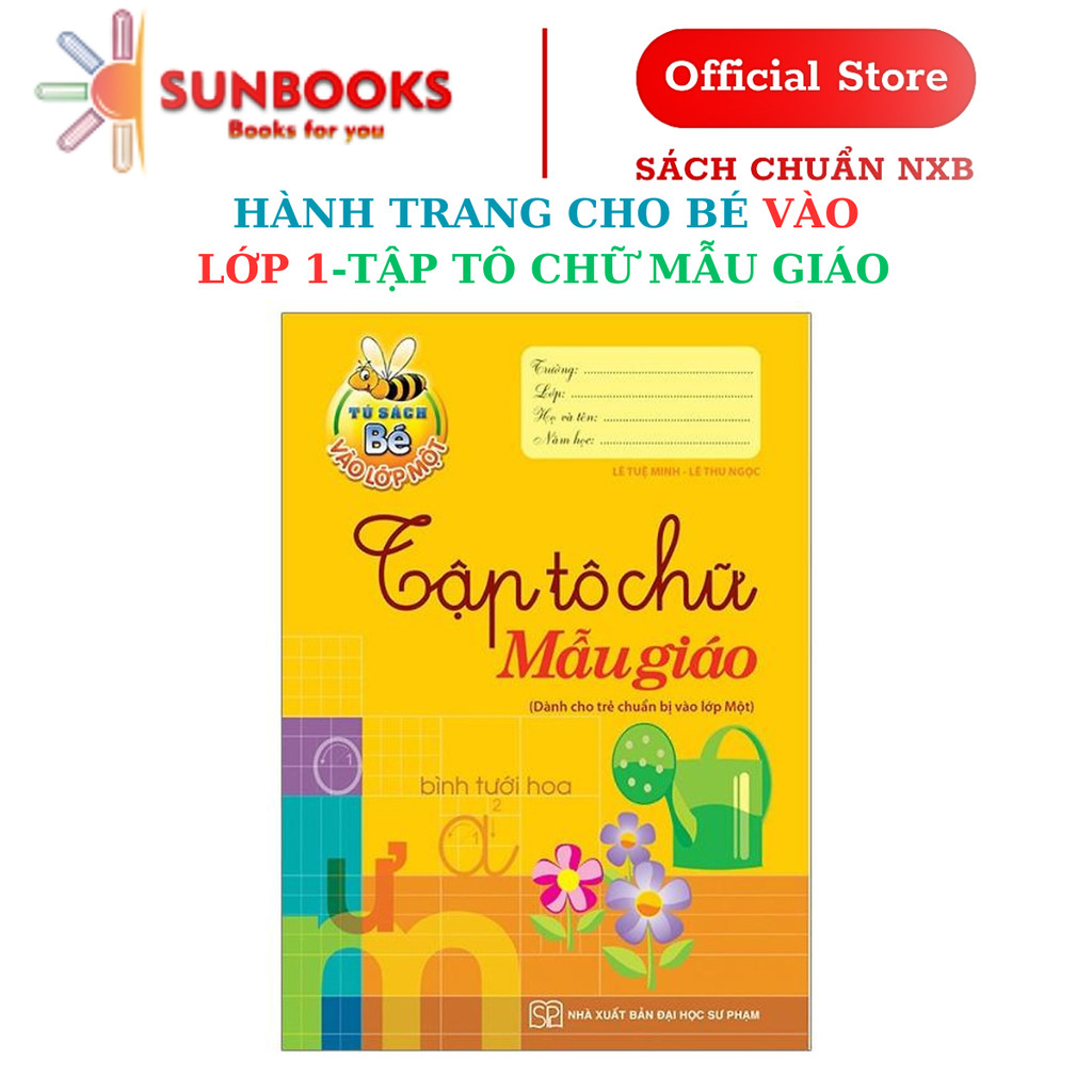 Sách-Bé Vào Lớp 1 - Tập Tô Chữ Mẫu Giáo-Tủ sách vào lớp 1 cho bé
