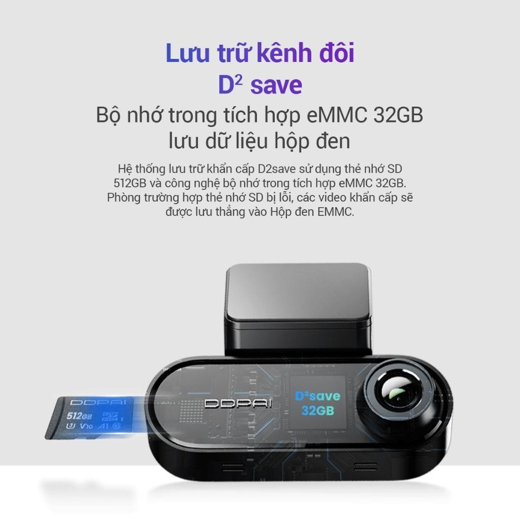 Camera Hành Trình Ô Tô DDPAI N5 Dual Trọn Bộ Trước Sau 4K GPS - Chính Hãng Bảo Hành 12 tháng 4