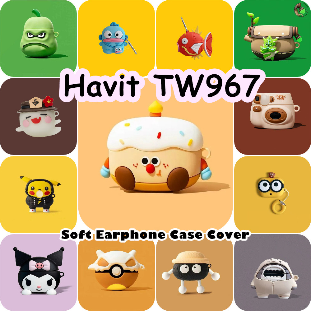 Hàng có sẵnCho Havit TW967 ốp tai ng Case phim hoạt hình sáng kiến Vỏ Bảo Vệ Hộp Sạc Tai Nghe NO.7