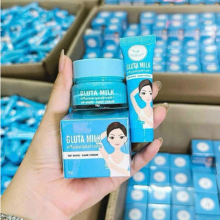  Kem Dưỡng Trắng Giảm Thâm Nách Gluta Milk Thái Lan  1 HŨ TẶNG 1 TUÝP  Kem Thâm nách An toàn hiệu quả xịt khử mùi 
