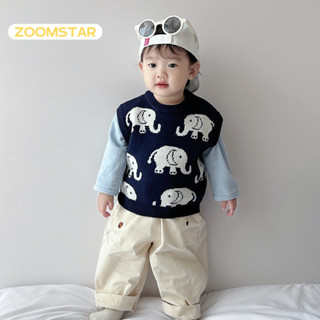 ZOOMSTAR áo gile cho bé áo len bé trai áo phao gile cho bé gile len cho bé KMJ2491CBZ Z240921