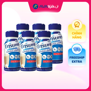 Lốc 6 chai sữa bột người lớn pha sẵn Ensure Original hương vani 237 ml