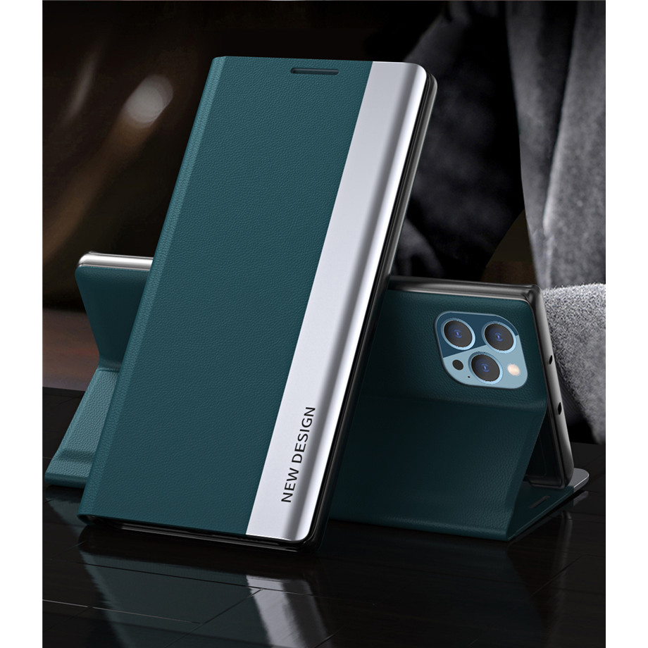 Ốp Điện Thoại Cho Ip 16 Pro Max 16 Plus Gương Da Flip Hoder Cover