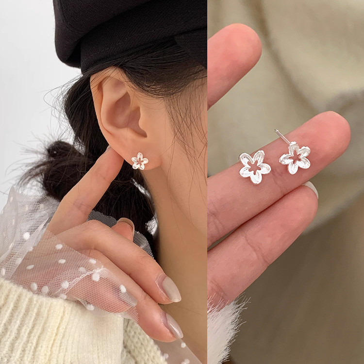 Phụ Nữ S925 Mạ Bạc Dễ Thương Bông Tai Bông Tai Tai Trang Sức Phụ Kiện
