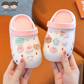 Wo · WO HOME Crocs mùa hè dễ thương cho trẻ em dép đi trong nhà nhẹ cho bé Dép đi biển đế mềm cho bé trai và bé gái