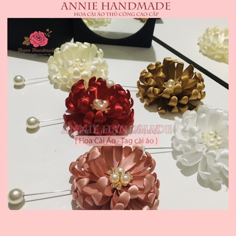 Cài Áo Hoa Cúc Ruy Băng [HANN HANDMADE - HOACAIAODEP.COM]