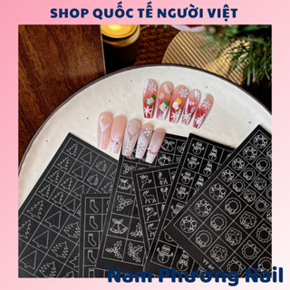  Sticker dặm ombre Giáng sinh hình người tuyết vòng hoa cây thông,... trang trí móng mùa Giáng sinh 🌸 Nam Phương Nail 🌸 