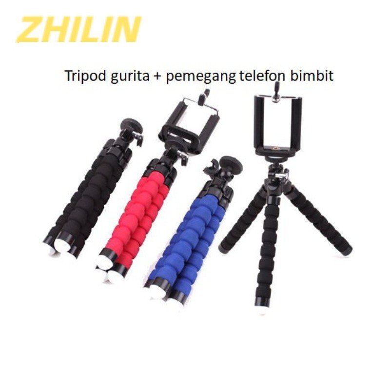 Chân máy Mini Gurita Di động Linh hoạt Sponge Octopus Tripod cho điện thoại Giá đỡ Chân đế Tripod Se