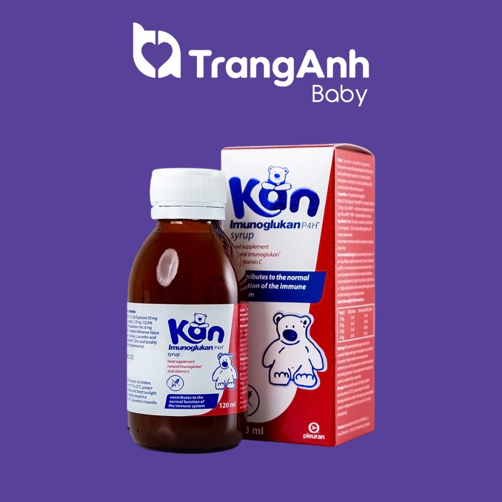 Siro tăng đề kháng Kan Imuno glukan P4H Pleura 120ml chính hãng - Trang Anh Baby Store