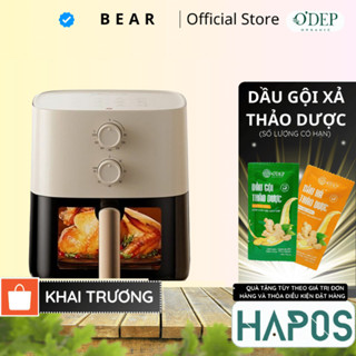 Nồi chiên không dầu 5L Bear Chính hãng, công nghệ nhiệt đối Lưu 360 độ QZG-J15M1 - HAPOS HSO