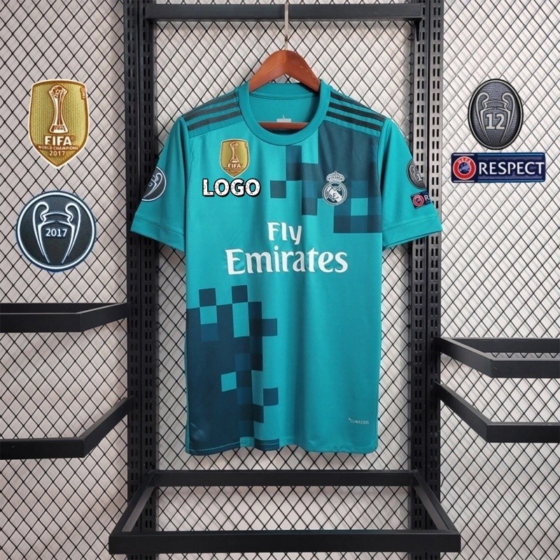 Áo thun ngắn tay áo bóng đá nam thứ 3 của Real Madrid 2017 / 18