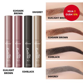 Kem dưỡng lông mày 4 màu O 'CHEAL Đầu cọ mịn để tô màu, không trang điểm lâu trôi, Bút chì và Mascara lông mày có giá trị cao