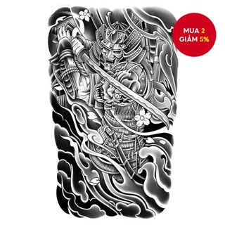 Hình Xăm Tạm Thời Chống Thấm Nước Lâu Dài 15 Ngày Samurai Nhật Bản Thiết Kế Bán Vĩnh Viễn