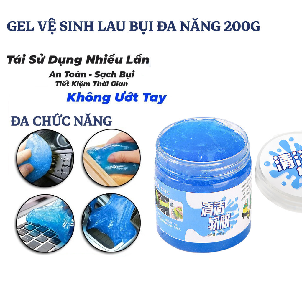Gel Vệ Sinh Bàn Phím, Slime Làm Sạch Bụi, Cao Su Dẻo Lau Bụi Xe Ô Tô Có Thể Tái Sử Dụng -SH
