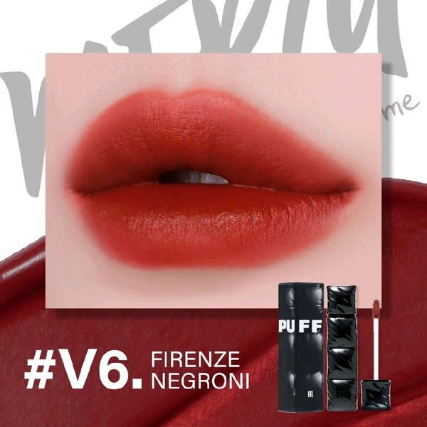Son kem lì M.erzy The First Velvet Tint #V6 Firenze Negroni (đỏ gạch)