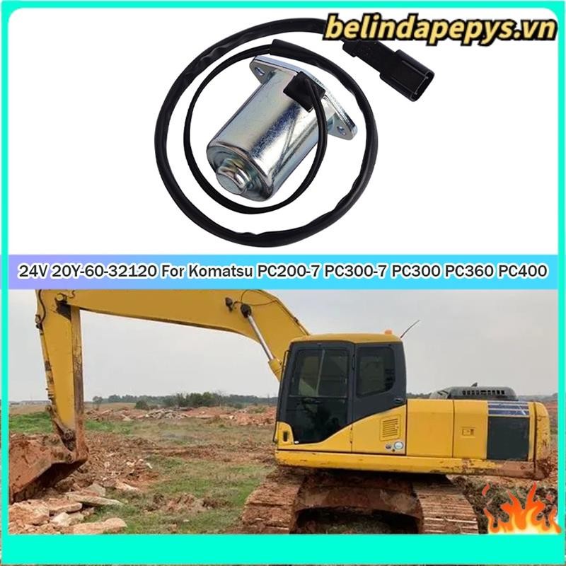 [Mới] 1 Van Điện Từ 24V 20Y-60-32120 20Y-60-32121 209-60-77250 Kim Loại Chất Lượng Cao Cho Komatsu P