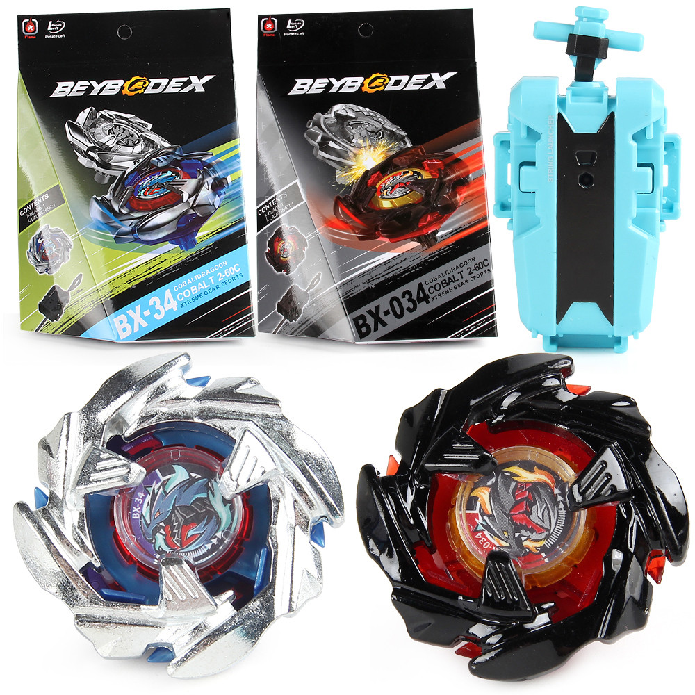 Beyblade X BX-34 BX-034 Cobalt Dragoon Beyblade Xtreme với Ripcord Launcher Set Gyro Spinning Toy Ba
