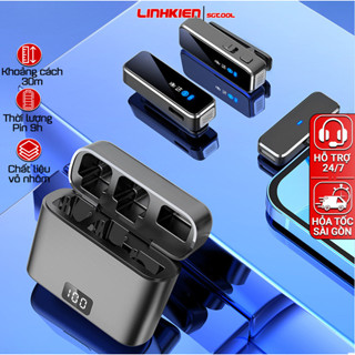  Micro Thu Âm Không Dây Cho Điện Thoại M31 Cài Áo Lọc Ồn Khử Nhiễu Nhỏ Gọn Quay Video Livestream Vlog 