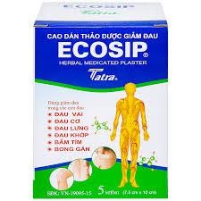Nguyên hộp 20 túi x 5 miếng Ecosip cao dán thảo dược