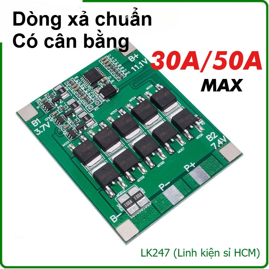 Hỏa tốc HCM⚡️ Mạch bảo vệ 3S 12.6v 30A BW Bảo vệ sạc xả và cân bằng cho pin 3.7v 18650 21700 lipo Pi