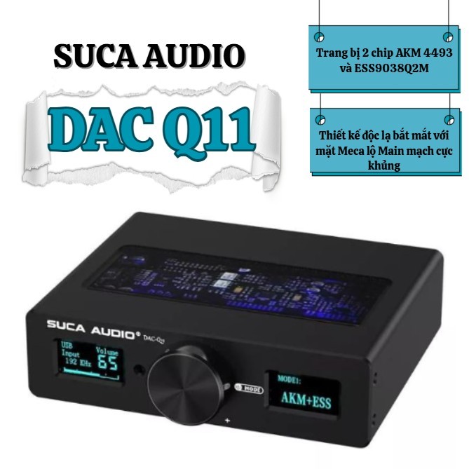 SUCA DAC Q11- Dac Giải Mã Âm Thanh Hi-Fi, Nâng Cấp Chất Âm Cho Dàn Loa
