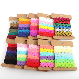 6 Yards 5mm Cong Edge Tape / Băng cong / Nhiều màu sắc Sóng nước Edge Dệt Ruy băng Polypropylen S-belt Quà tặng Bao bì Giày Mũ Phụ kiện may vá